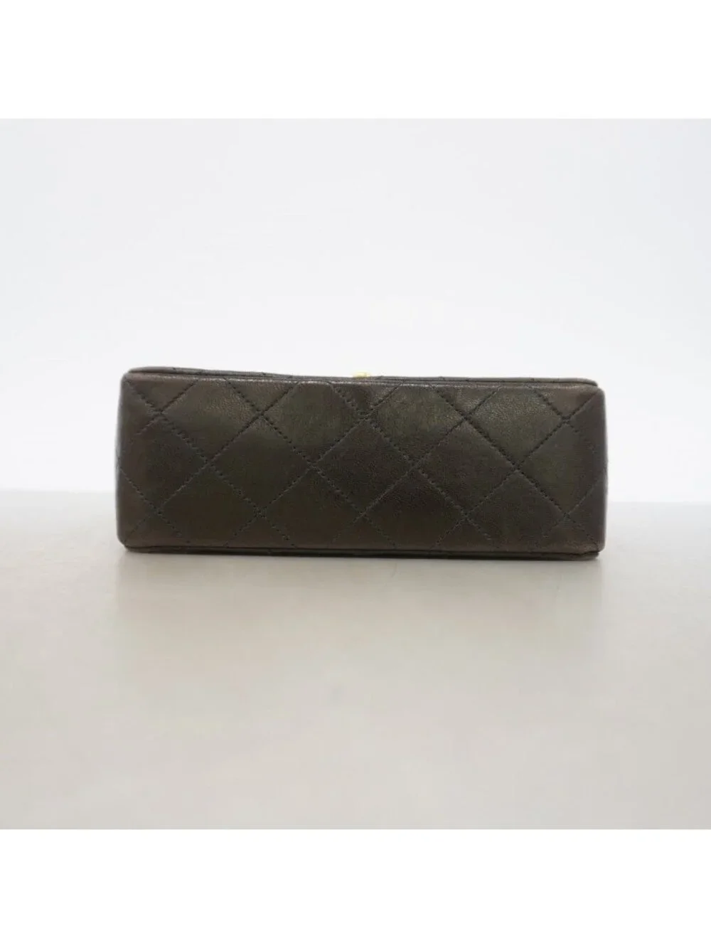 Chanel Shoulder Bag Quilted Lambskin Black Gold